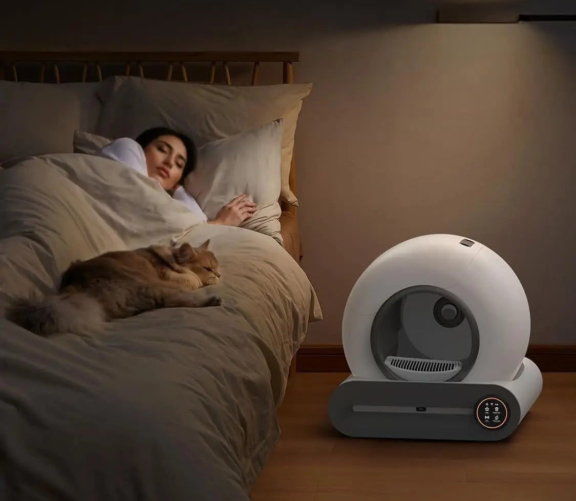 Smart Automatic Self-Cleaning Cat Litter Box with App Control